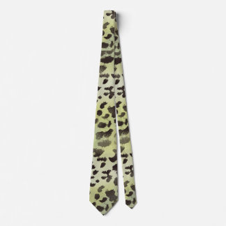 Gravata Pele de Leopardo em Verde Lima Tangerina