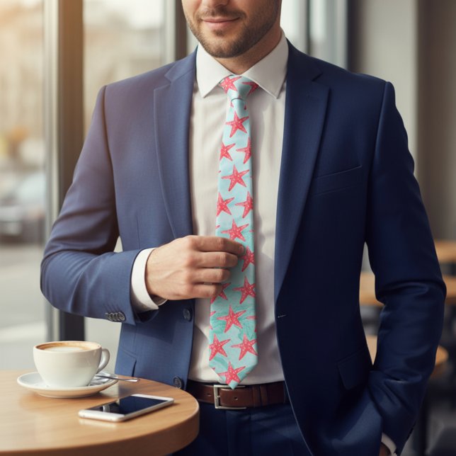 Gravata Pele de Pescoço do Oceano Marinho Azul (Criador carregado)