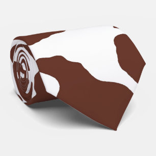Gravata Pele de Vaca Marrom
