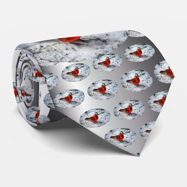 Gravata Penas Cardinais Vermelhas e Plumagem (Rolled)