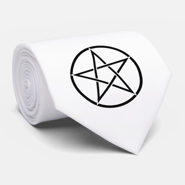 Gravata Pentagrama do Wiccan (Rolled)