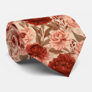 Gravata Peônias Floral Noiva Pai Corporativo