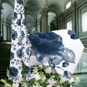 Gravata Peônias Navy Azul Poeirento Verde Casamento