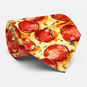Gravata Pepperoni Pizza Neck Tie