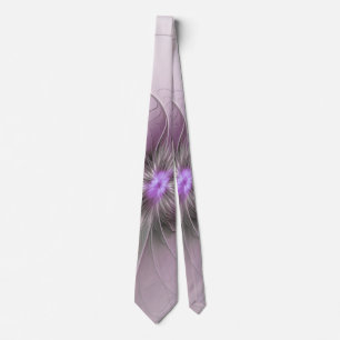 Gravata Pequena Beleza Moderno Cinza Mauve Arte Fractal Fl