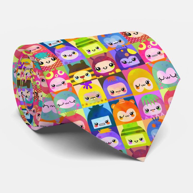 Gravata Pequena Comunidade de Monstros Kawaii (Rolled)