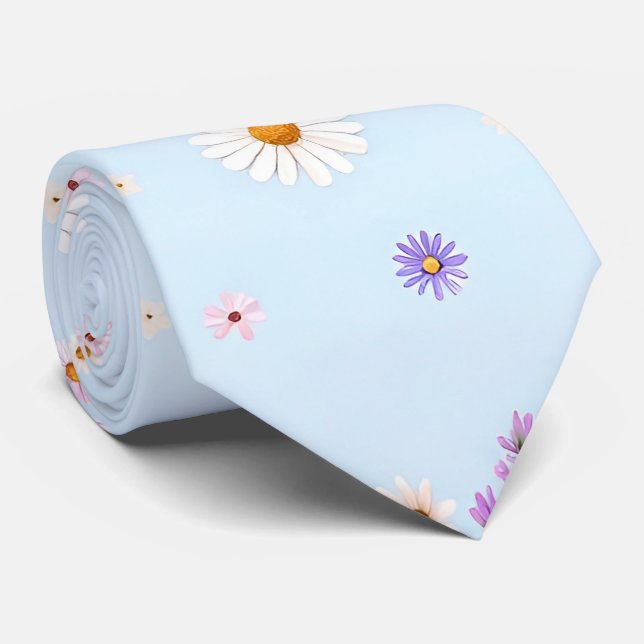 Gravata Pequenas Florações Lilás (Rolled)