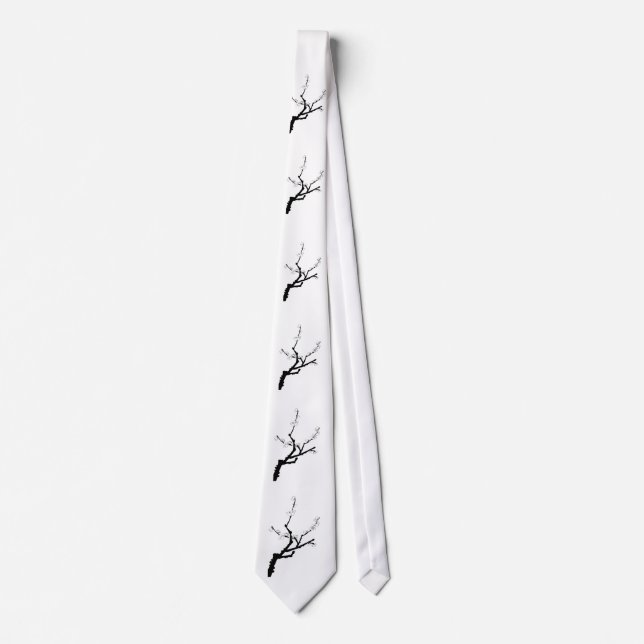 Gravata Pequeno galho com flores (Frente)