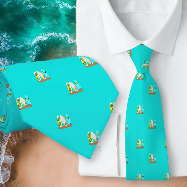 Gravata Pequeno Pavimento Padrões Turquesa Pescoço (Criador carregado)