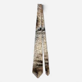 Gravata Pernas e Patas de Gato Malhado Felpudo - Design Fe