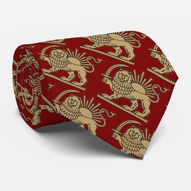 Gravata Persian Lion and Sun (Rolled)
