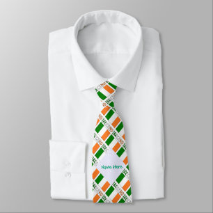 Gravata Personalização Verde da Bandeira Irlandesa Irlanda