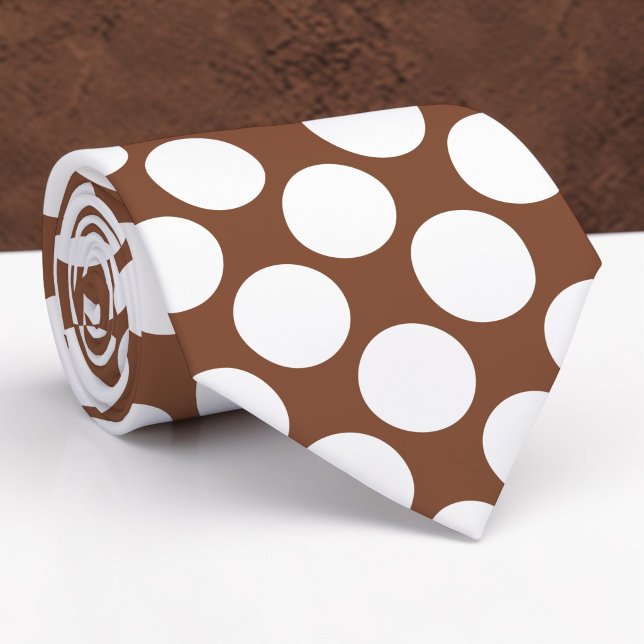 Gravata Personalizada Bolinhas Polca Marrom Jumbo (Criador carregado)