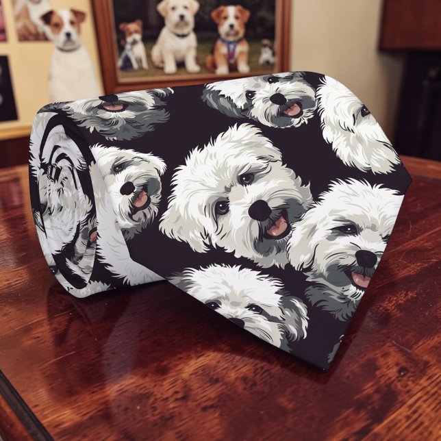 Gravata Personalizada Canina Retro Amante de Cacho (Criador carregado)