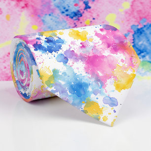 Gravata personalizada com aquarela