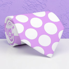 Gravata Personalizada com Bolinhas Jumbo Roxo Bril