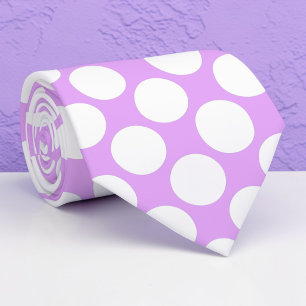 Gravata Personalizada com Bolinhas Jumbo Roxo Bril