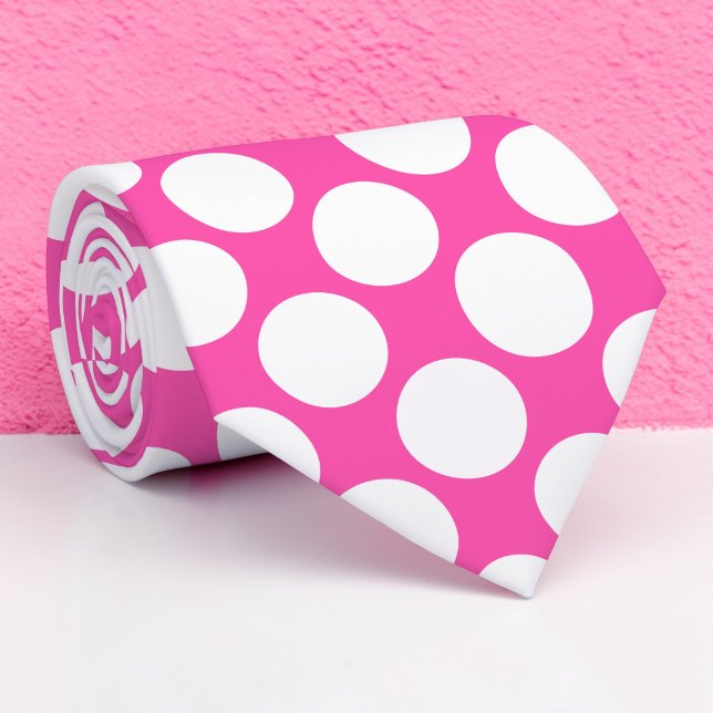 Gravata Personalizada com Bolinhas Pink Gigante (Criador carregado)