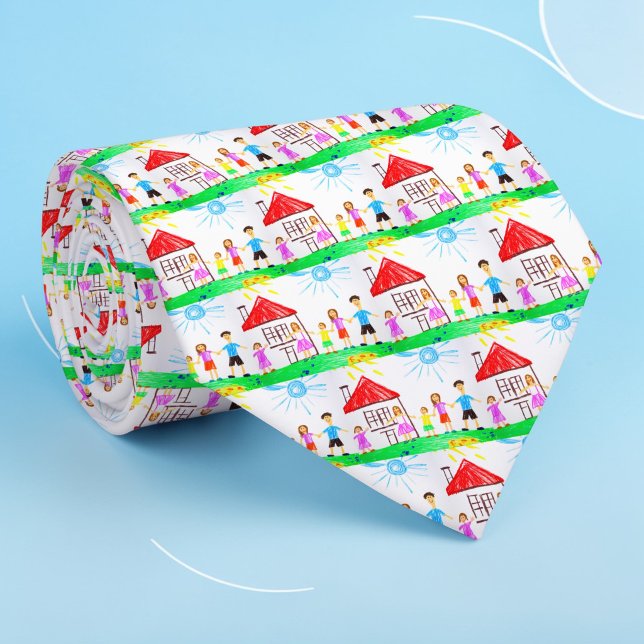 Gravata personalizada com desenho de arte infantil (Criador carregado)