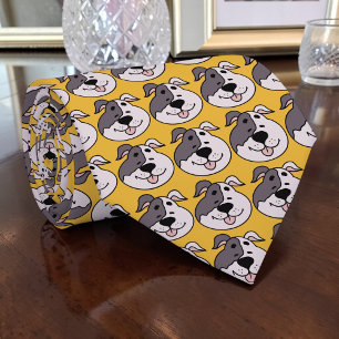 Gravata personalizada com desenho de cachorro em a