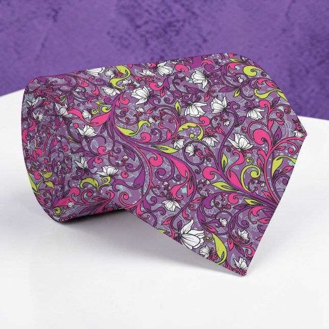 Gravata Personalizada com Estampa Floral (Criador carregado)