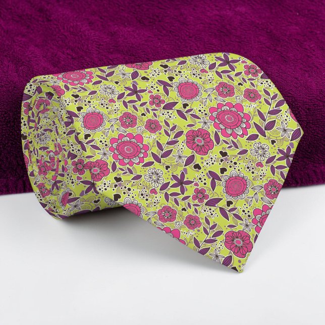 Gravata Personalizada com Estampa Floral (Criador carregado)