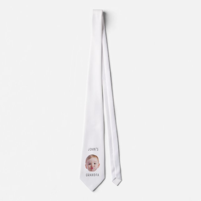 Gravata Personalizada com Foto de Bebê Moderna Per (Frente)