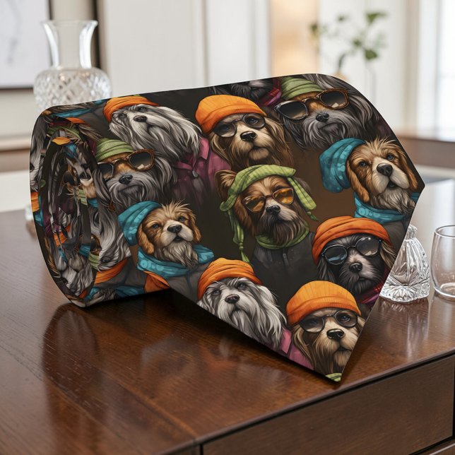 Gravata Personalizada com Gráfico de Cachorro (Criador carregado)