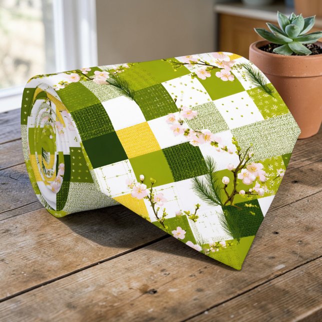 Gravata Personalizada com Padrão Colorido de Patch (Criador carregado)