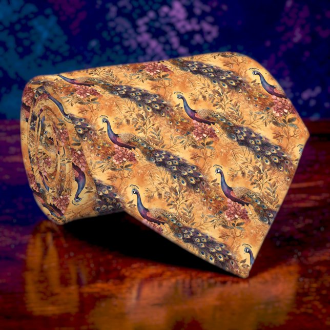 Gravata Personalizada com Padrão de Pavão (Criador carregado)