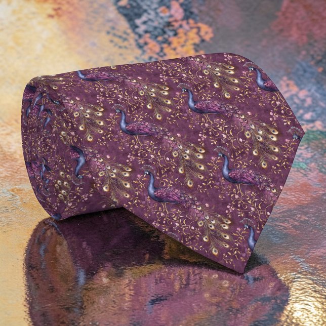 Gravata Personalizada com Padrão de Pavão (Criador carregado)