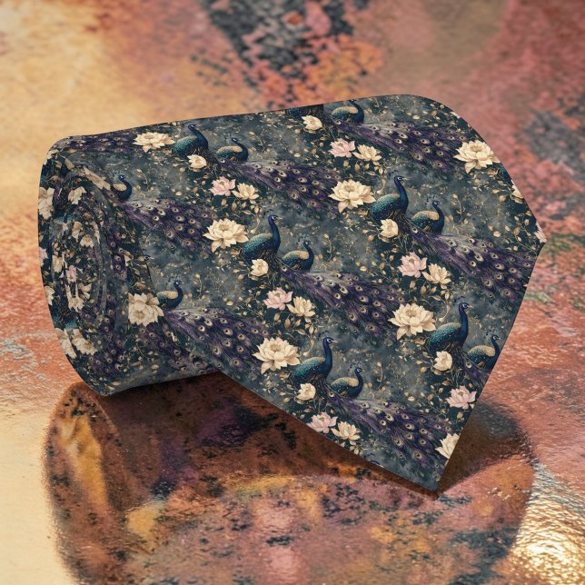 Gravata Personalizada com Padrão de Pavão (Criador carregado)