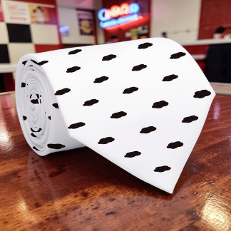 Gravata Personalizada com Padrão Preto e Branco