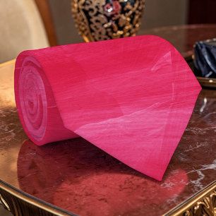 Gravata personalizada de aguarela rosa quente