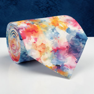 Gravata personalizada em aquarela