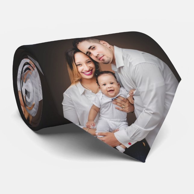 Gravata Personalizada Foto da Família Personalizada (Rolled)