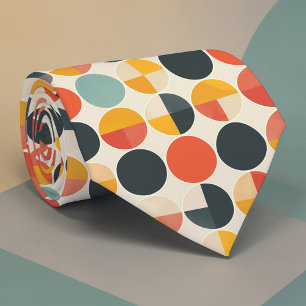 Gravata Personalizada Geométrica Abstrata Multi-Co