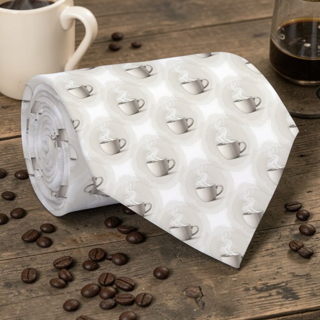 Gravata Personalizada para Amantes de Café Latte (Criador carregado)