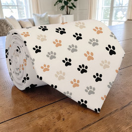 Gravata Personalizada Pé de Gato Retro Neutro