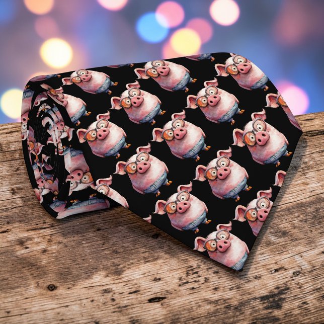 Gravata personalizada Porco Caprichoso (Criador carregado)