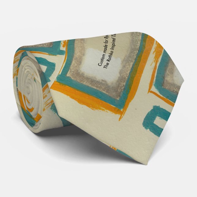 Gravata Personalizado Feito Para Ele, O Torneio De Rothko  (Rolled)