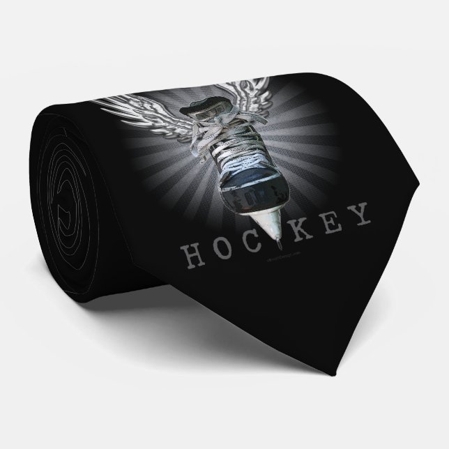 Gravata personalizável de hóquei Winged (Rolled)