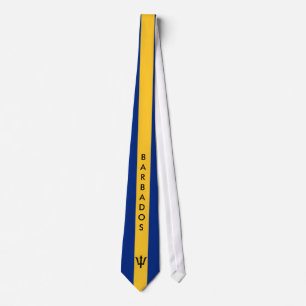 Gravata Personalize o laço da bandeira de Barbados