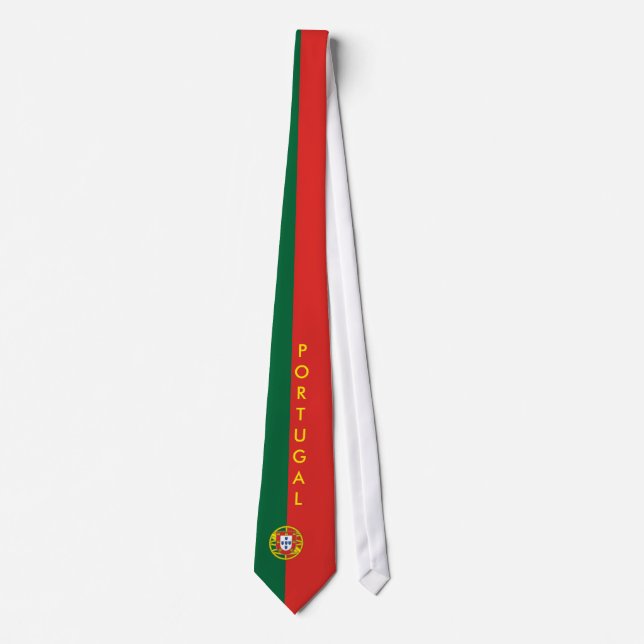 Gravata Personalize o laço da bandeira de Portugal (Frente)