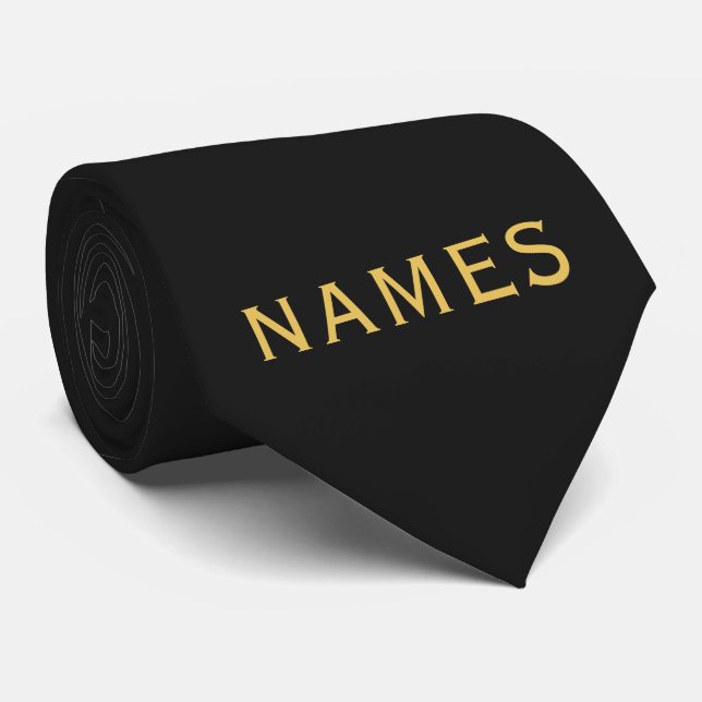 Gravata Personalized With Last Name or Nickname on Them (Rolled)
