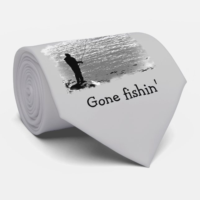 Gravata Pesca no lago (Rolled)