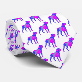 Gravata Pescoço branco de silhueta cor-de-rosa e giratório