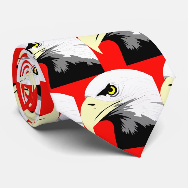 Gravata Pescoço de basebol de futebol negro Eagles (Rolled)