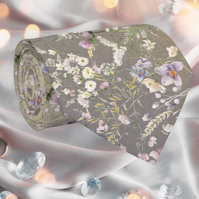 Gravata Pescoço de Casamento de outono Floral Elegante (Criador carregado)