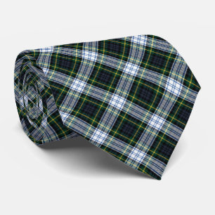 Gravata Pescoço de padrão branco verde da Xadrez Tartan Cl